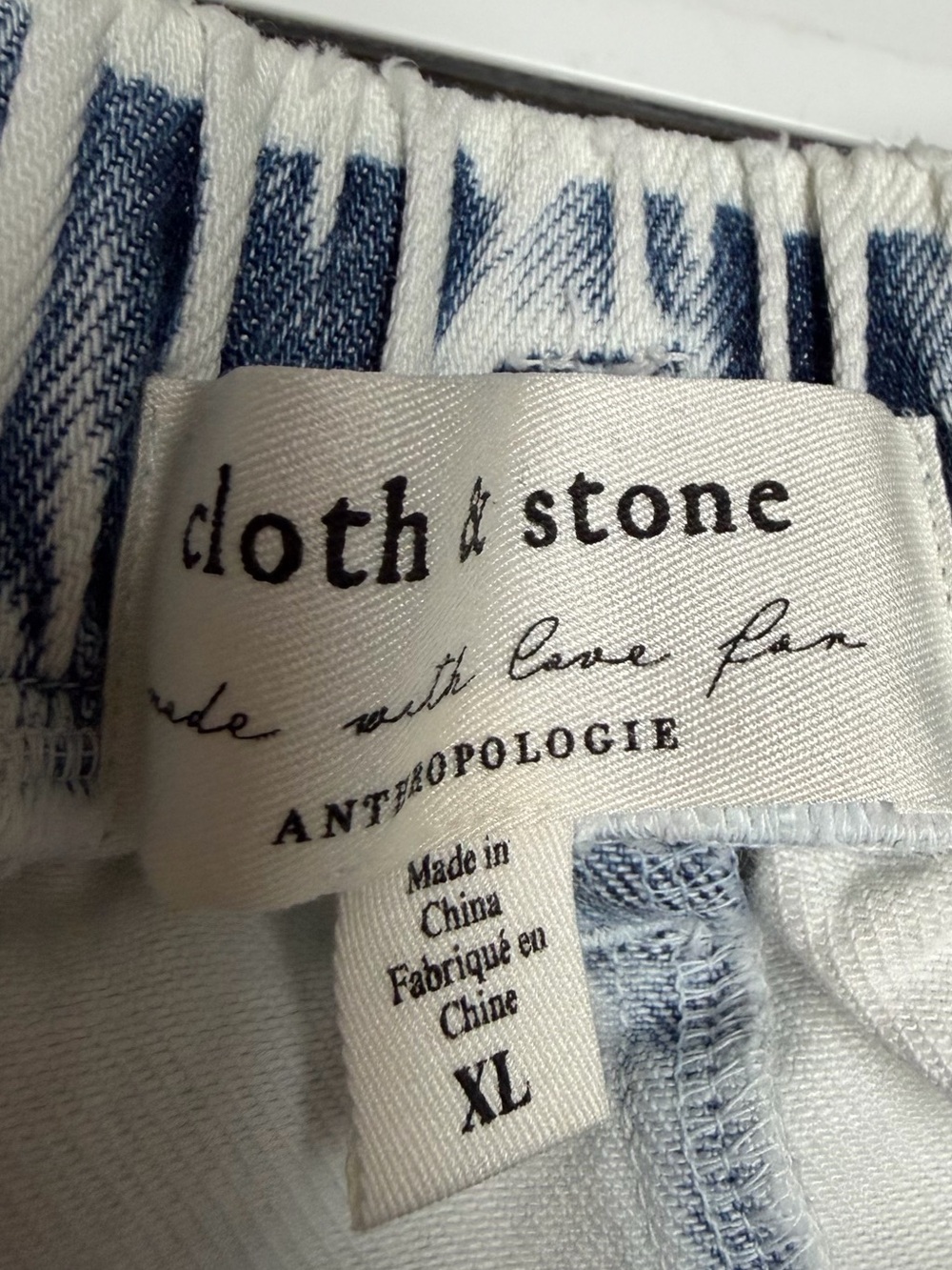 Anthro ~Cloth & Stone ~Skirt ~Heavily Acid Washed ~Button Front ~Tie Waist ~ - Picture 2 of 15